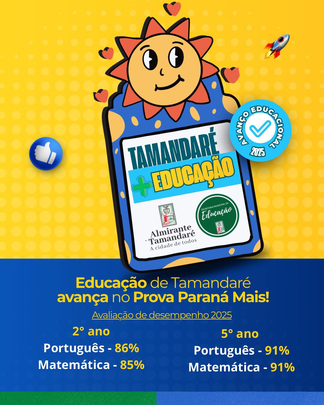 Post no instagram da Prefeitura de Almirante Tamandaré