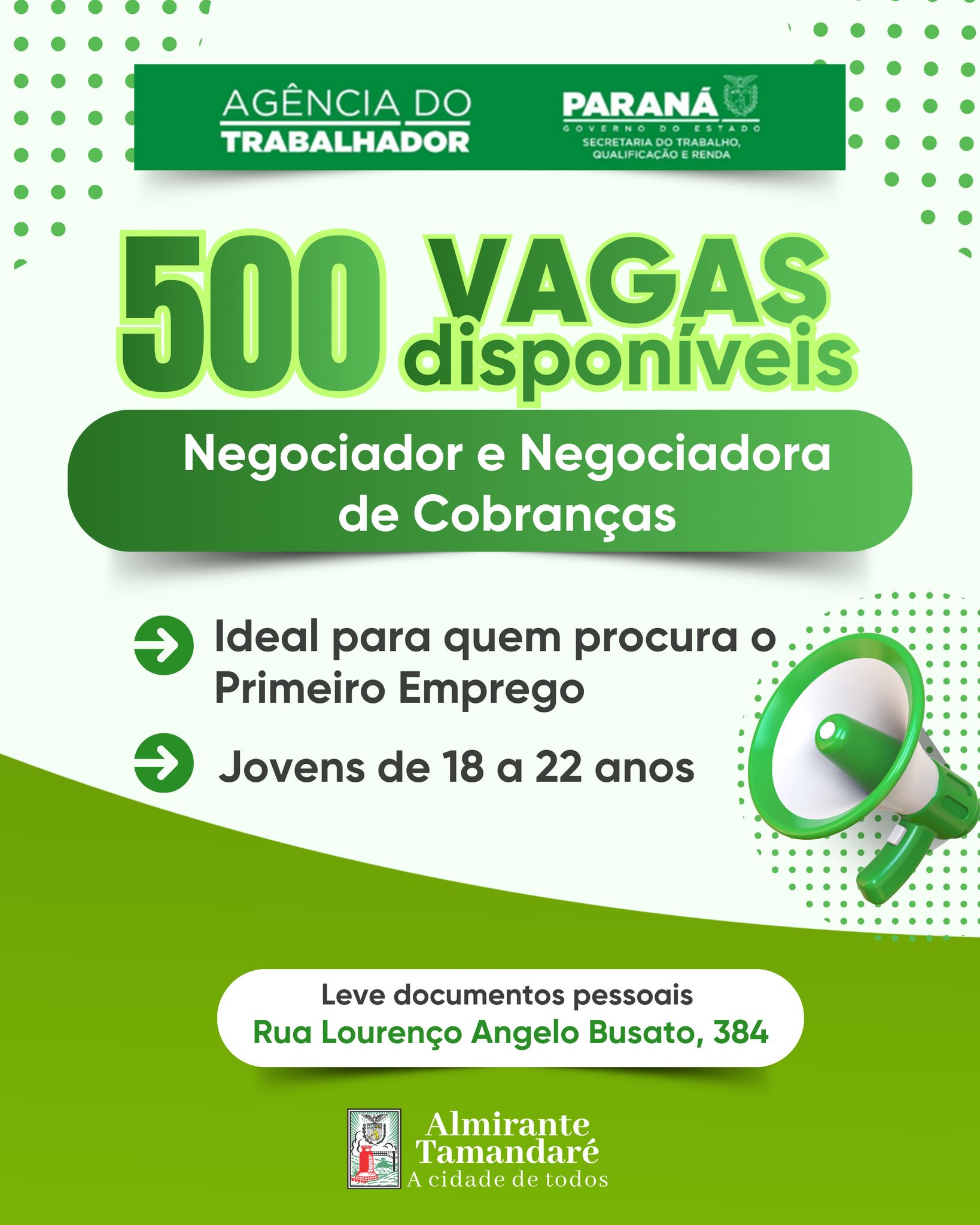 Post no instagram da Prefeitura de Almirante Tamandaré