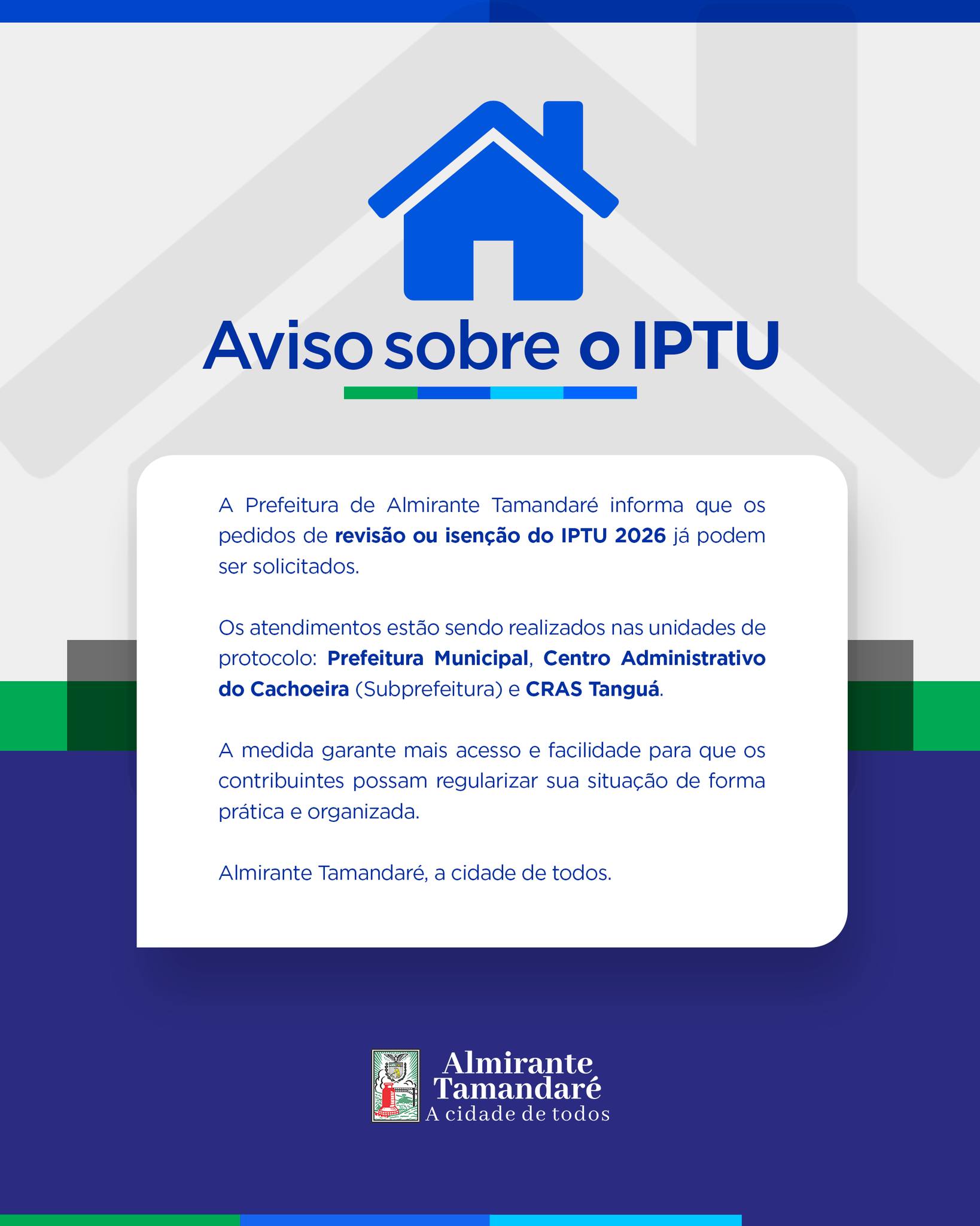 Post no instagram da Prefeitura de Almirante Tamandaré