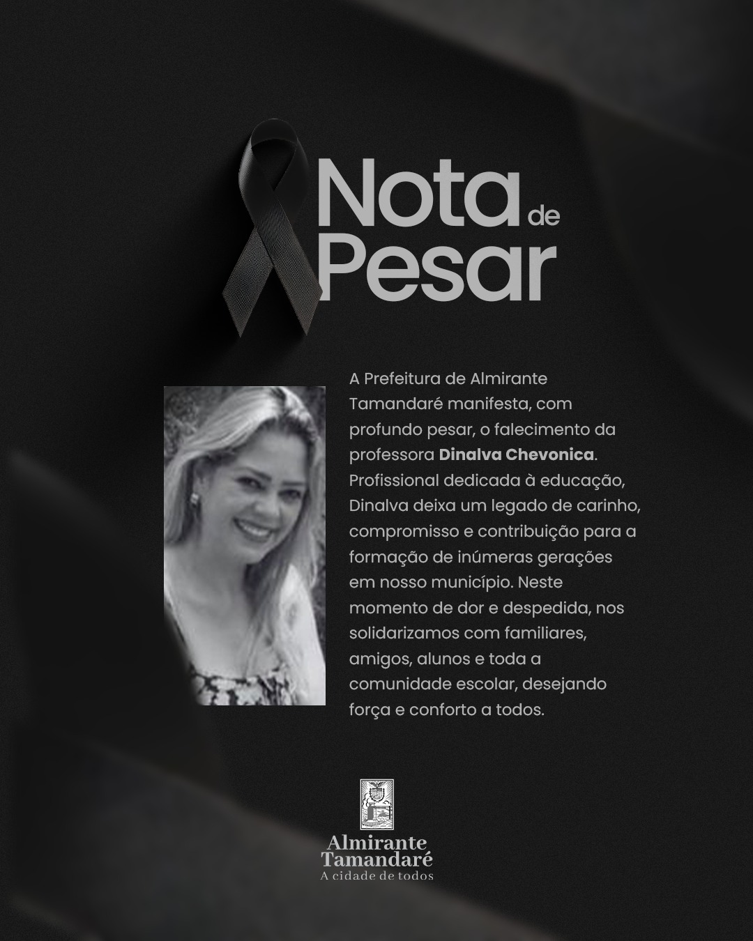 Post no instagram da Prefeitura de Almirante Tamandaré