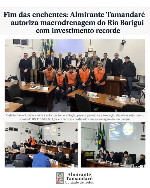 Post no instagram da Prefeitura de Almirante Tamandaré
