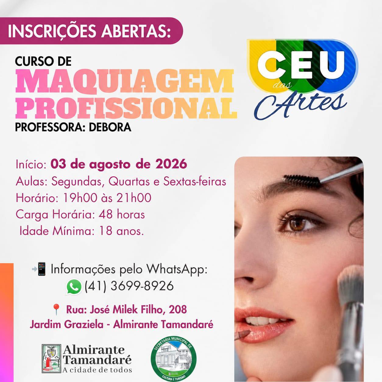 Post no instagram da Prefeitura de Almirante Tamandaré